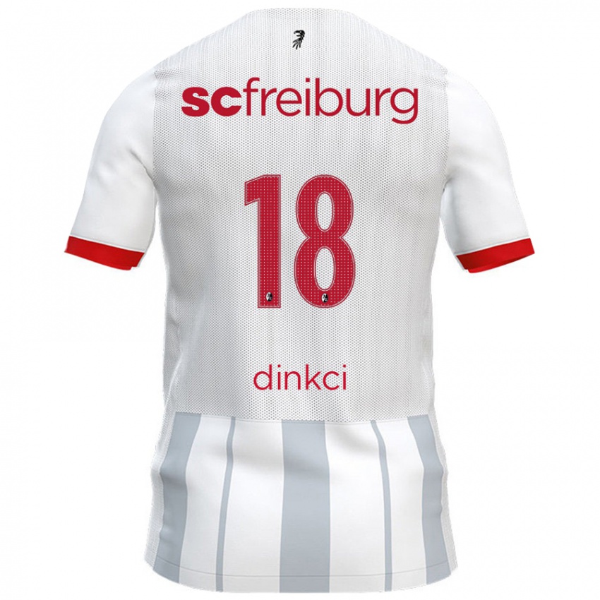 Gyermek Eren Dinkci #18 Fehér Szürke Idegenbeli Jersey 2024/25 Mez Póló Ing