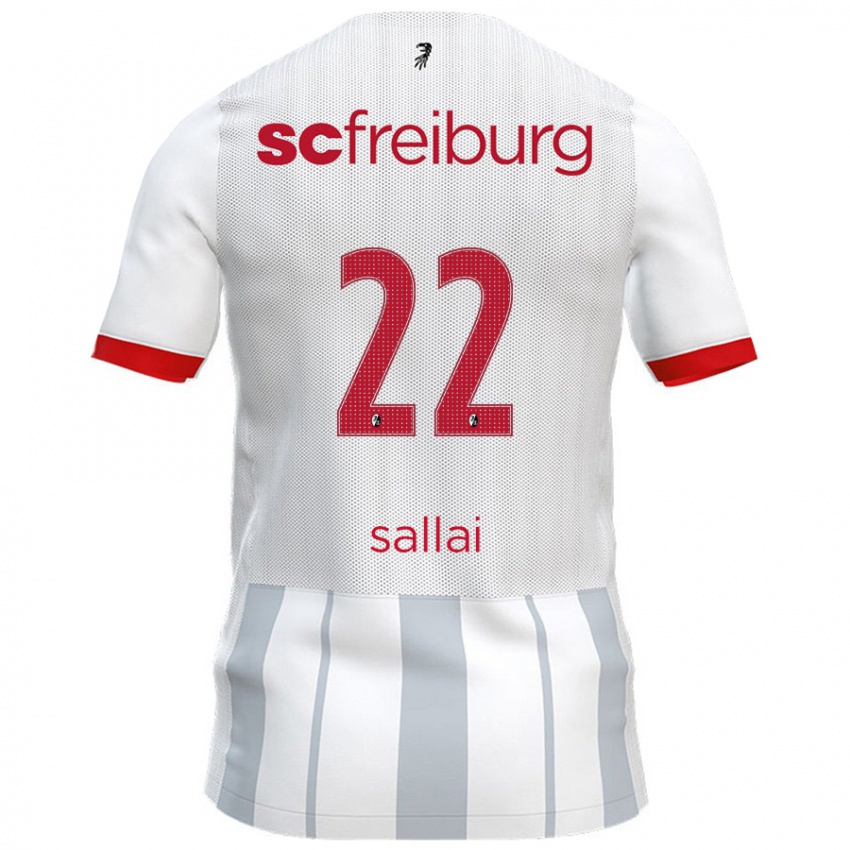 Gyermek Roland Sallai #22 Fehér Szürke Idegenbeli Jersey 2024/25 Mez Póló Ing