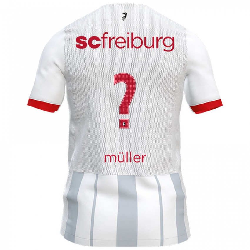 Gyermek Phillip Müller #0 Fehér Szürke Idegenbeli Jersey 2024/25 Mez Póló Ing