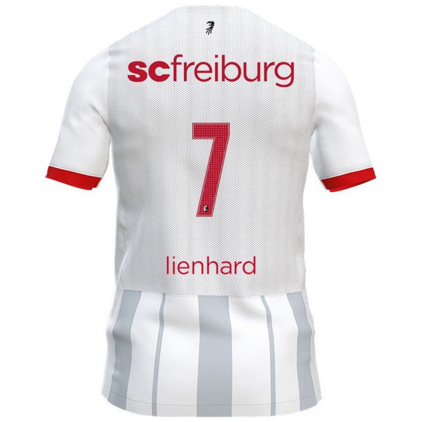 Gyermek Patrick Lienhard #7 Fehér Szürke Idegenbeli Jersey 2024/25 Mez Póló Ing