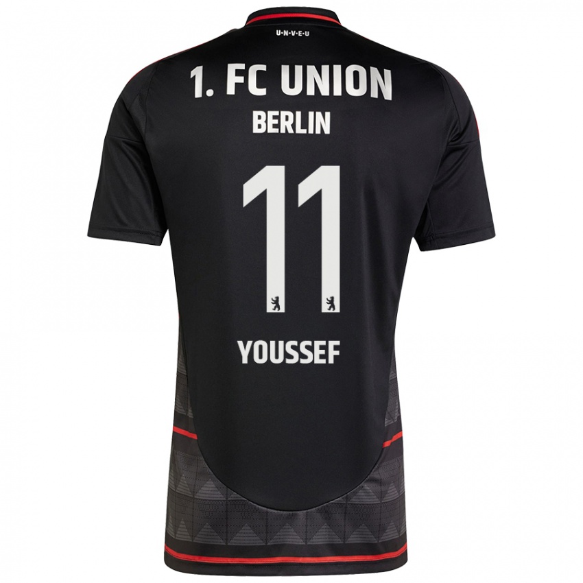 Gyermek Nour Youssef #11 Fekete Idegenbeli Jersey 2024/25 Mez Póló Ing