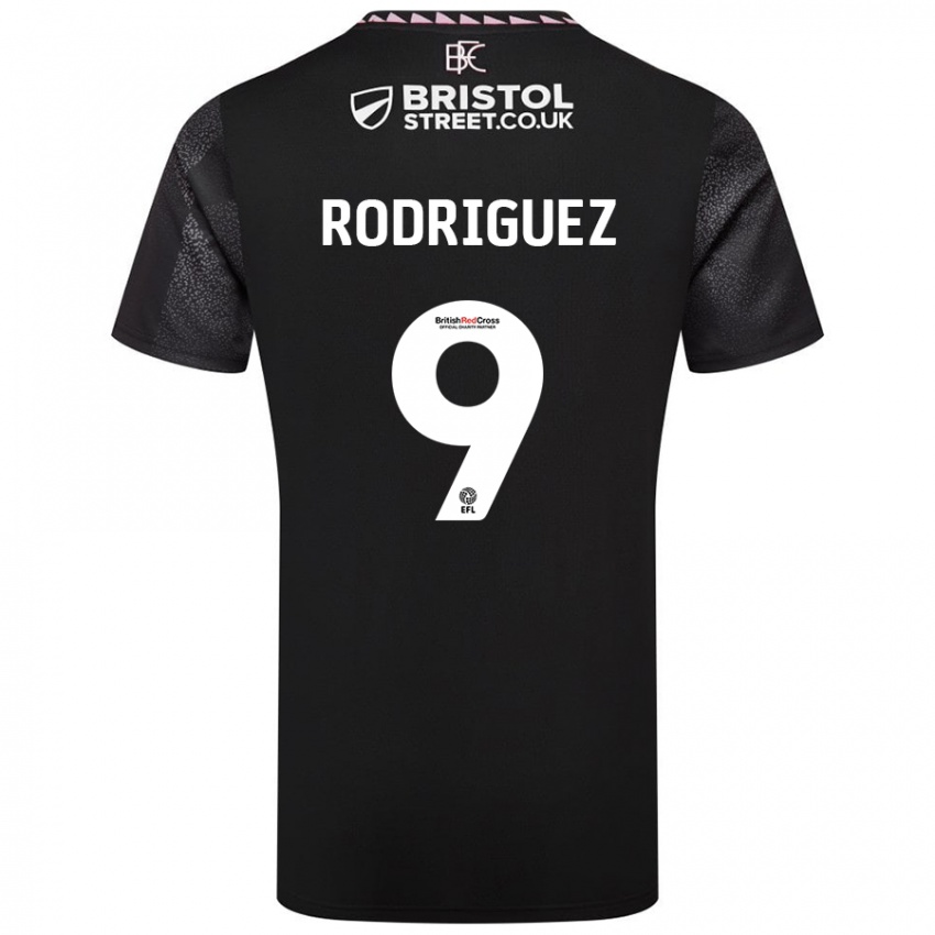 Gyermek Jay Rodríguez #9 Fekete Idegenbeli Jersey 2024/25 Mez Póló Ing