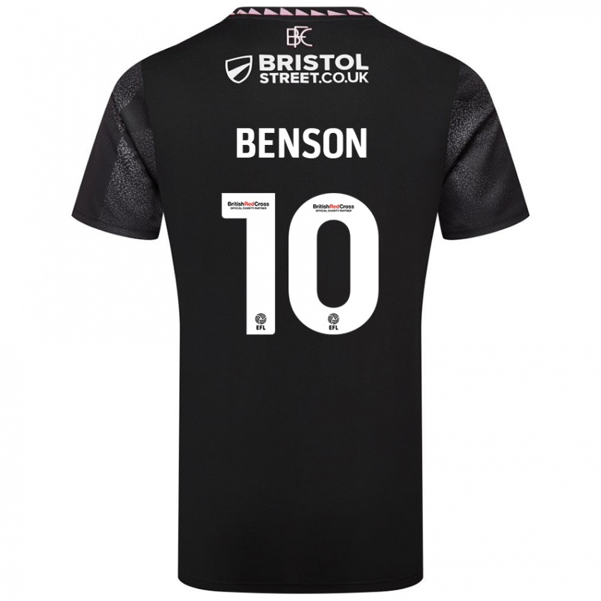 Gyermek Benson Manuel #10 Fekete Idegenbeli Jersey 2024/25 Mez Póló Ing