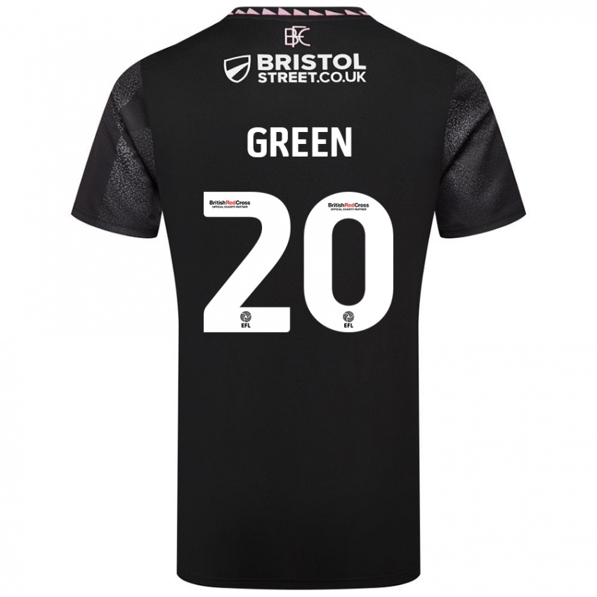 Gyermek Etienne Green #20 Fekete Idegenbeli Jersey 2024/25 Mez Póló Ing