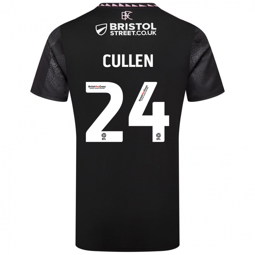 Gyermek Josh Cullen #24 Fekete Idegenbeli Jersey 2024/25 Mez Póló Ing