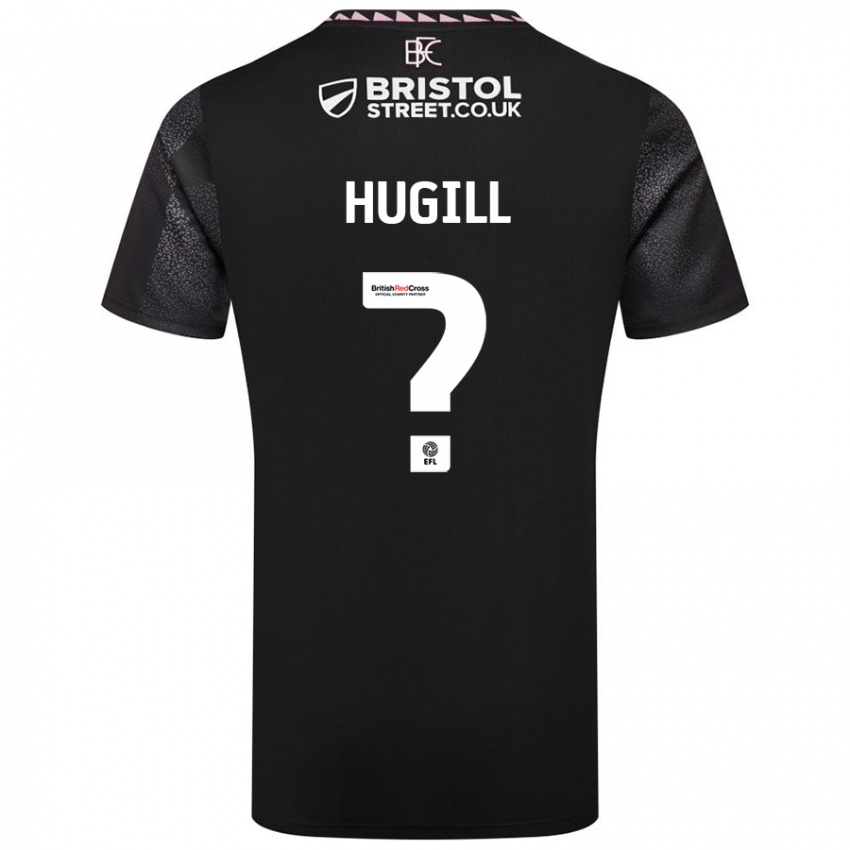 Gyermek Will Hugill #0 Fekete Idegenbeli Jersey 2024/25 Mez Póló Ing