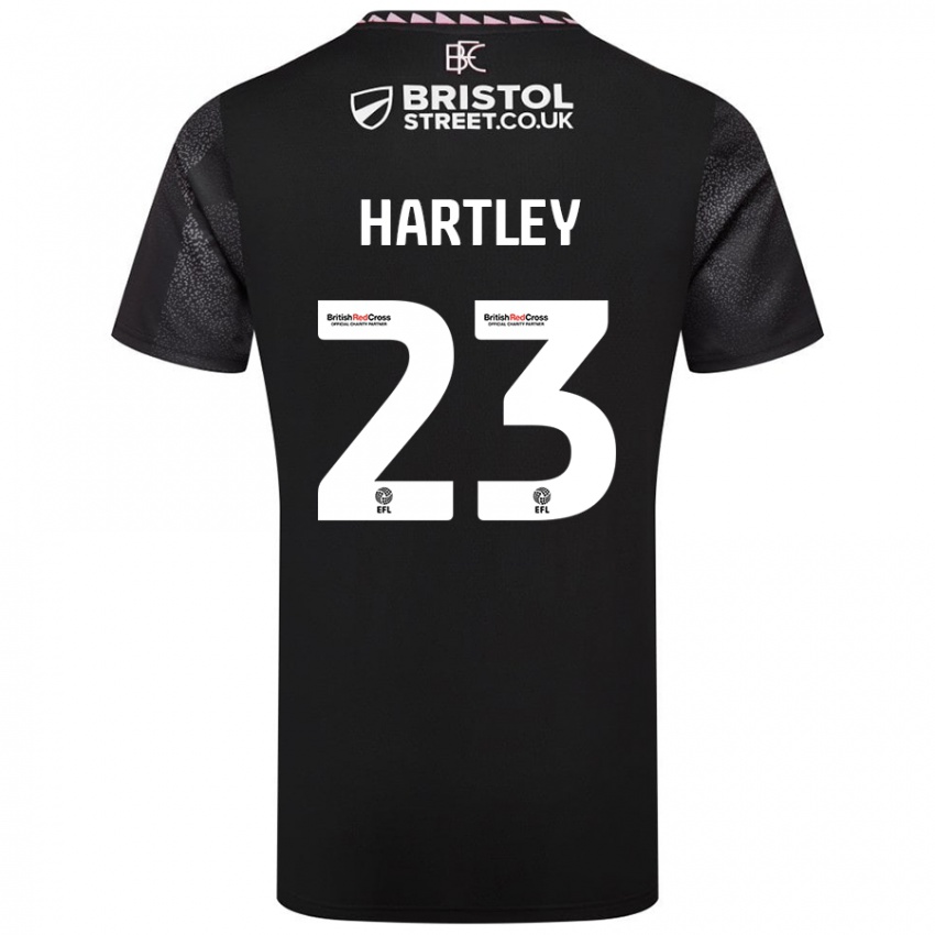 Gyermek Naomi Hartley #23 Fekete Idegenbeli Jersey 2024/25 Mez Póló Ing