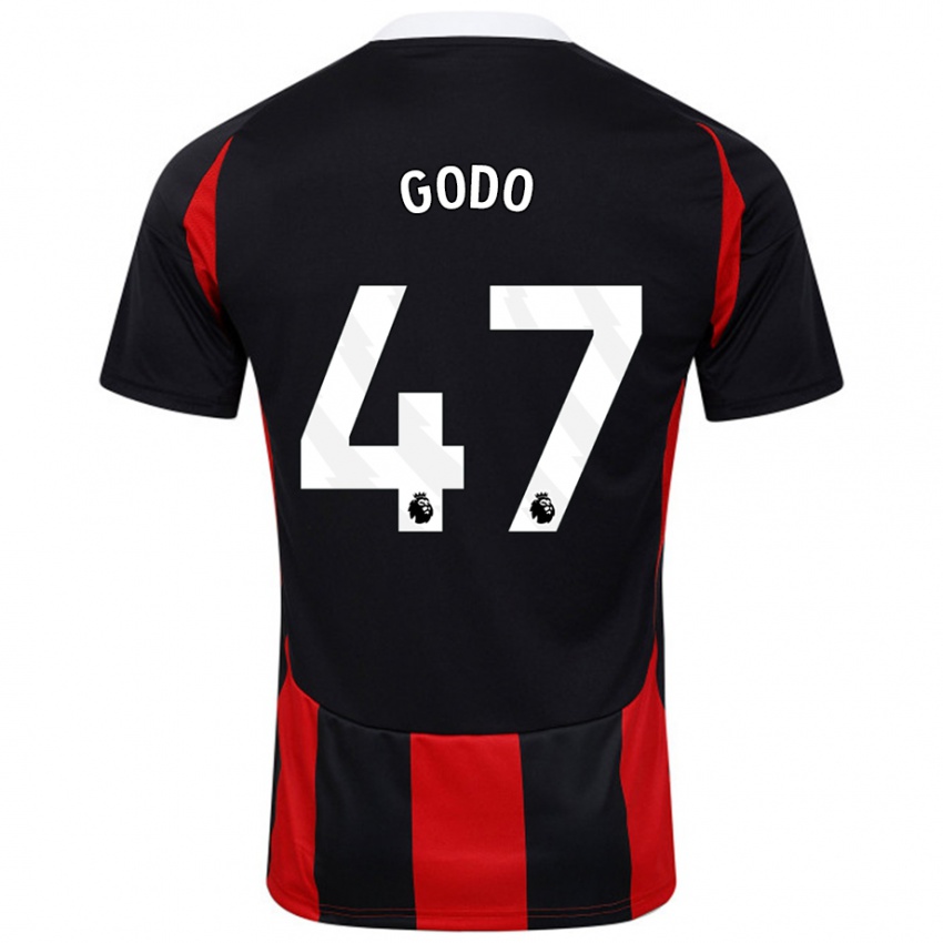 Gyermek Martial Godo #47 Fekete Piros Idegenbeli Jersey 2024/25 Mez Póló Ing