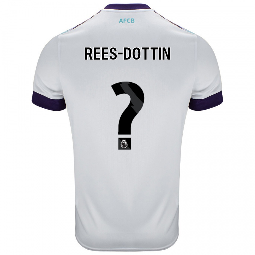 Gyermek Remy Rees-Dottin #0 Fehér Zöld Lila Idegenbeli Jersey 2024/25 Mez Póló Ing