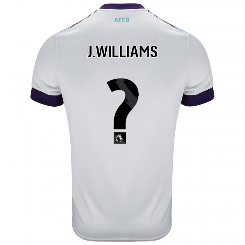 Gyermek Jay Williams #0 Fehér Zöld Lila Idegenbeli Jersey 2024/25 Mez Póló Ing