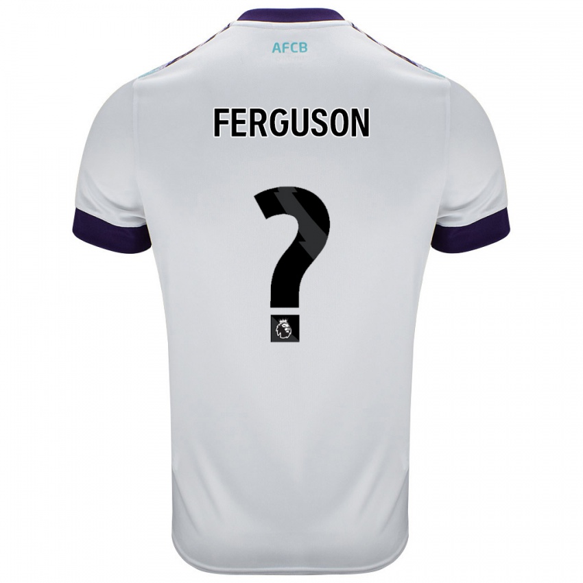 Gyermek Josh Ferguson #0 Fehér Zöld Lila Idegenbeli Jersey 2024/25 Mez Póló Ing