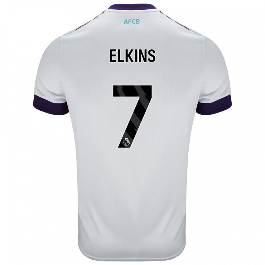 Gyermek Elle Elkins #7 Fehér Zöld Lila Idegenbeli Jersey 2024/25 Mez Póló Ing