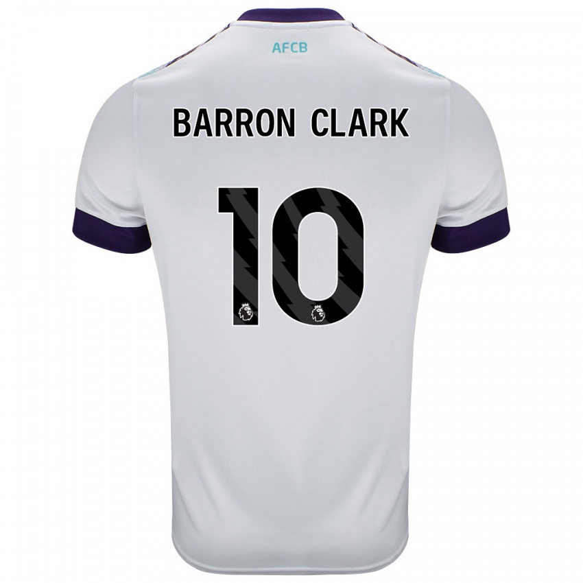 Gyermek Molly Barron-Clark #10 Fehér Zöld Lila Idegenbeli Jersey 2024/25 Mez Póló Ing