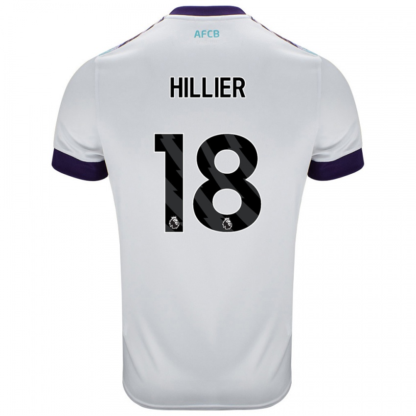 Gyermek Gemma Hillier #18 Fehér Zöld Lila Idegenbeli Jersey 2024/25 Mez Póló Ing