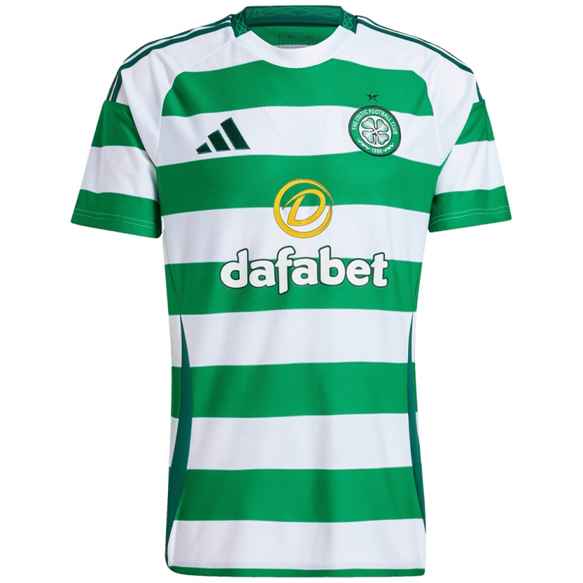 Férfi Callum Mcgregor #42 Zöld Fehér Hazai Jersey 2024/25 Mez Póló Ing