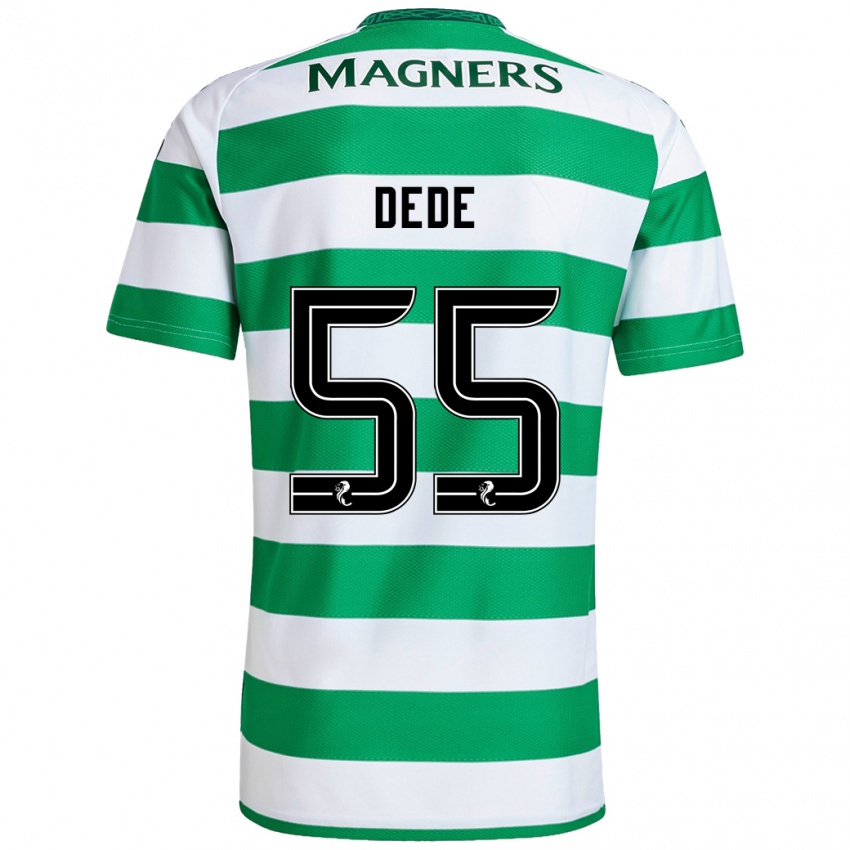 Férfi Josh Dede #55 Zöld Fehér Hazai Jersey 2024/25 Mez Póló Ing