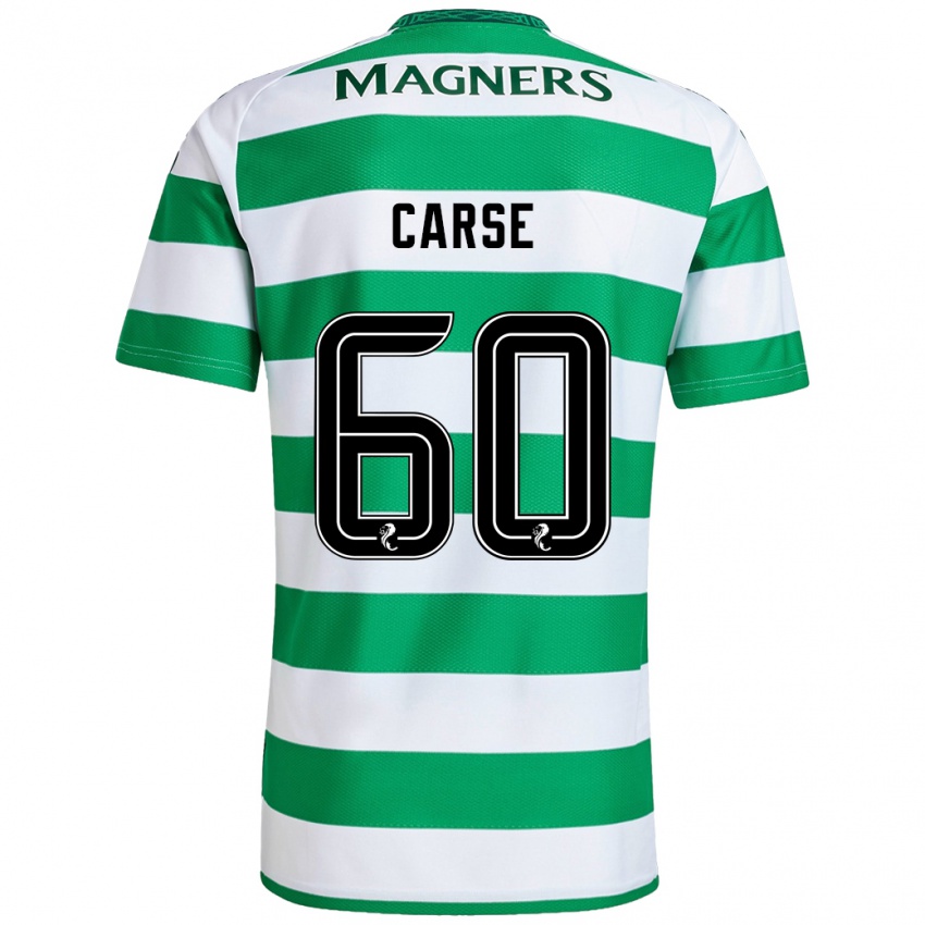 Férfi Mackenzie Carse #60 Zöld Fehér Hazai Jersey 2024/25 Mez Póló Ing