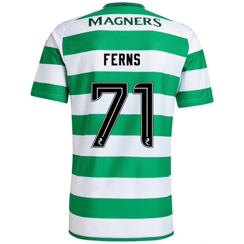 Férfi Abbie Ferns #71 Zöld Fehér Hazai Jersey 2024/25 Mez Póló Ing