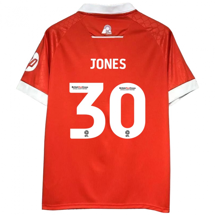 Férfi James Jones #30 Piros Fehér Hazai Jersey 2024/25 Mez Póló Ing