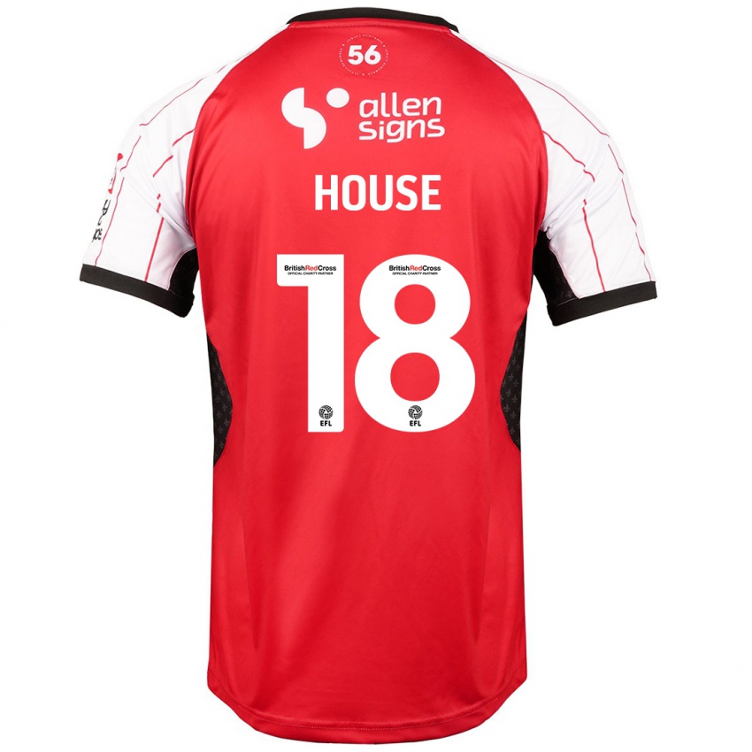 Férfi Ben House #18 Fehér Hazai Jersey 2024/25 Mez Póló Ing