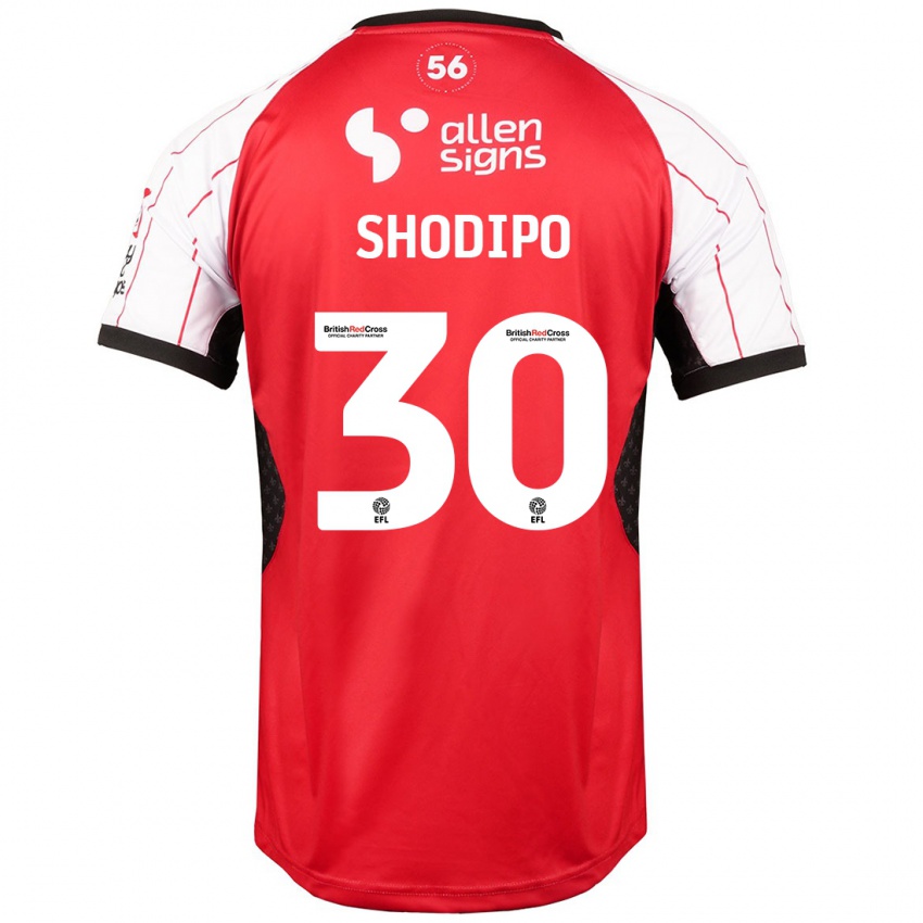 Férfi Olamide Shodipo #30 Fehér Hazai Jersey 2024/25 Mez Póló Ing