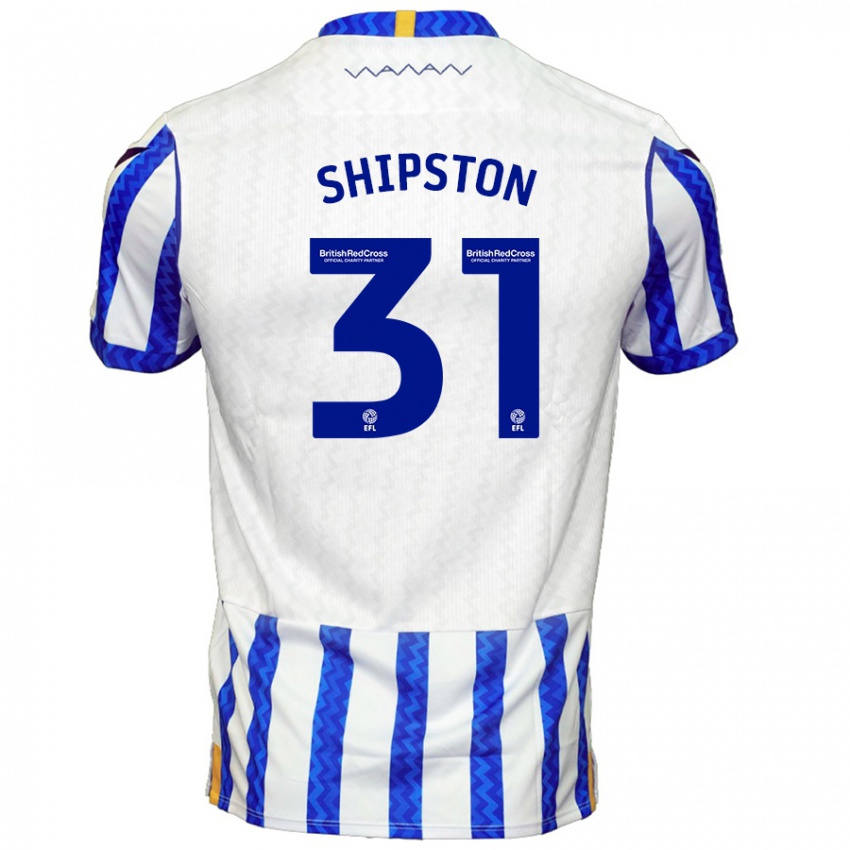 Férfi Rio Shipston #31 Kék Fehér Hazai Jersey 2024/25 Mez Póló Ing