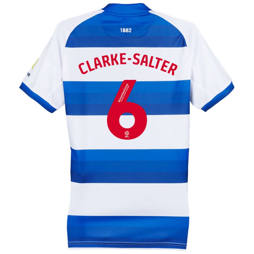 Férfi Jake Clarke-Salter #6 Fehér Kék Hazai Jersey 2024/25 Mez Póló Ing