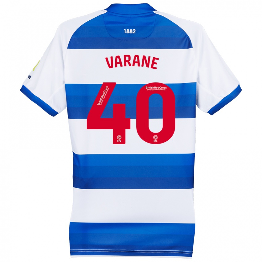 Férfi Jonathan Varane #40 Fehér Kék Hazai Jersey 2024/25 Mez Póló Ing