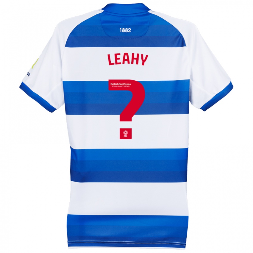 Férfi Jake Leahy #0 Fehér Kék Hazai Jersey 2024/25 Mez Póló Ing