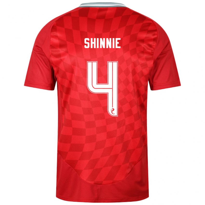 Férfi Graeme Shinnie #4 Piros Hazai Jersey 2024/25 Mez Póló Ing