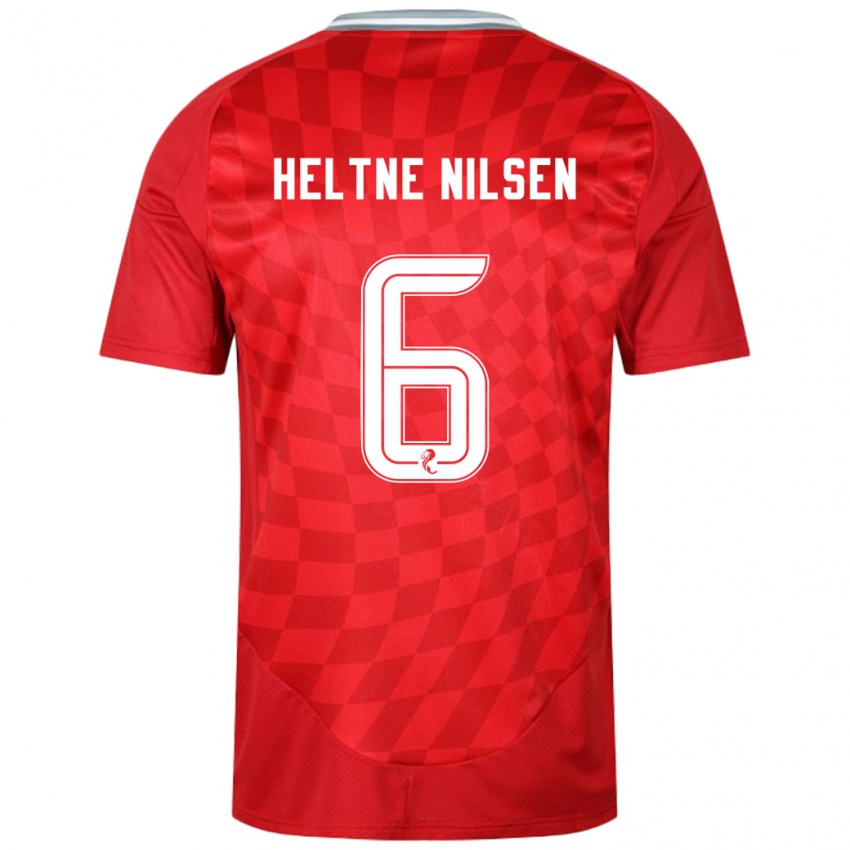 Férfi Sivert Heltne Nilsen #6 Piros Hazai Jersey 2024/25 Mez Póló Ing