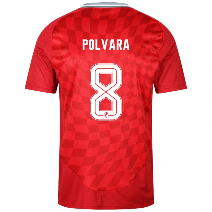 Férfi Dante Polvara #8 Piros Hazai Jersey 2024/25 Mez Póló Ing