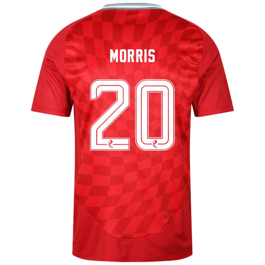 Férfi Shayden Morris #20 Piros Hazai Jersey 2024/25 Mez Póló Ing