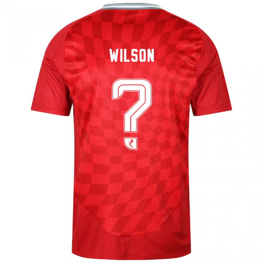 Férfi Cameron Wilson #0 Piros Hazai Jersey 2024/25 Mez Póló Ing