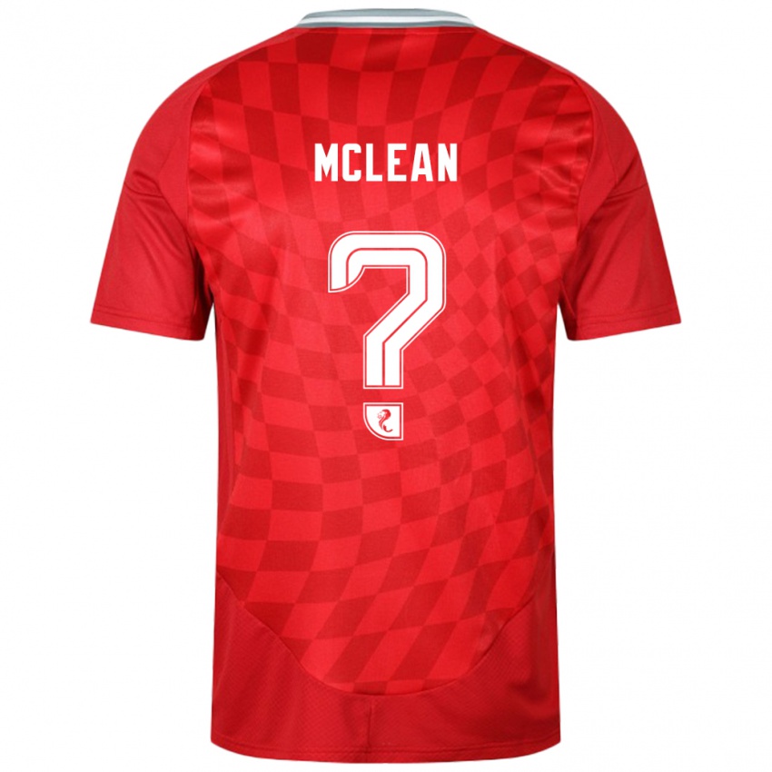 Férfi Sam Mclean #0 Piros Hazai Jersey 2024/25 Mez Póló Ing