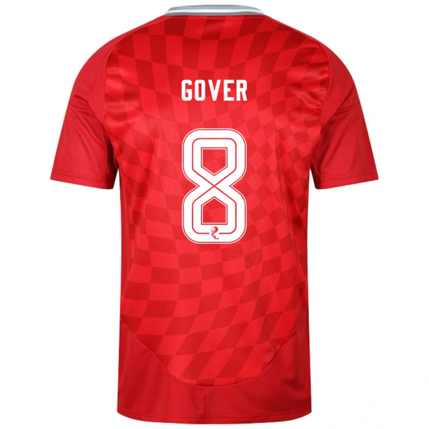 Férfi Chloe Gover #8 Piros Hazai Jersey 2024/25 Mez Póló Ing