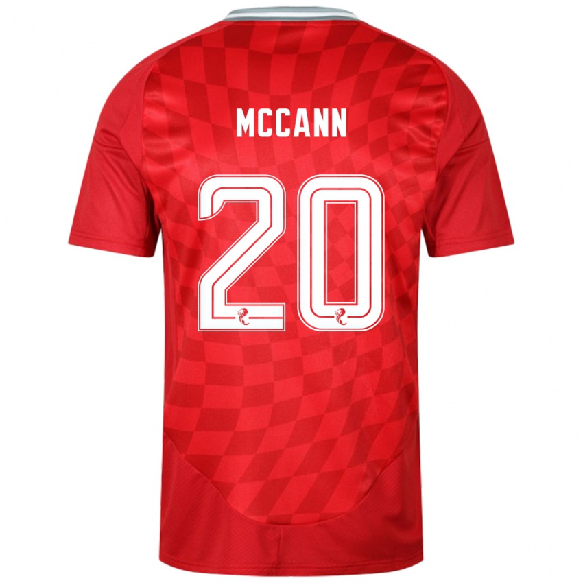 Férfi Annalisa Mccann #20 Piros Hazai Jersey 2024/25 Mez Póló Ing