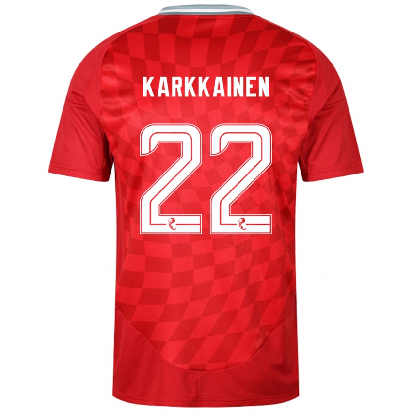 Férfi Elena Kärkkäinen #22 Piros Hazai Jersey 2024/25 Mez Póló Ing