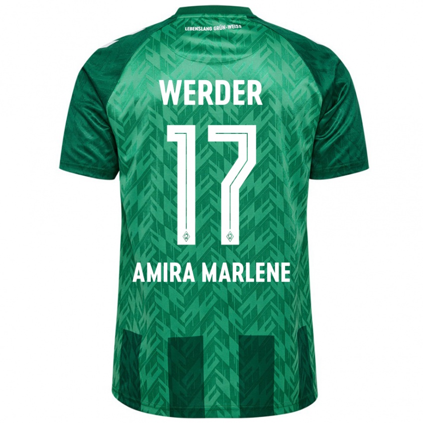 Férfi Amira Marlene Dahl #17 Zöld Hazai Jersey 2024/25 Mez Póló Ing