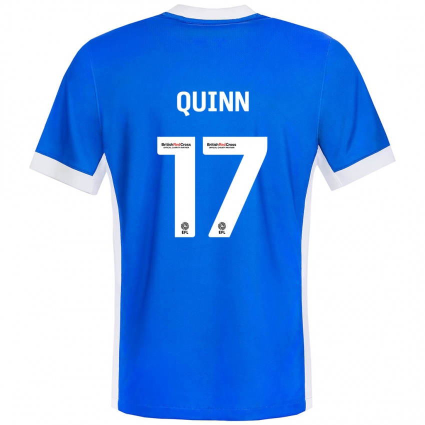 Férfi Lucy Quinn #17 Kék Fehér Hazai Jersey 2024/25 Mez Póló Ing