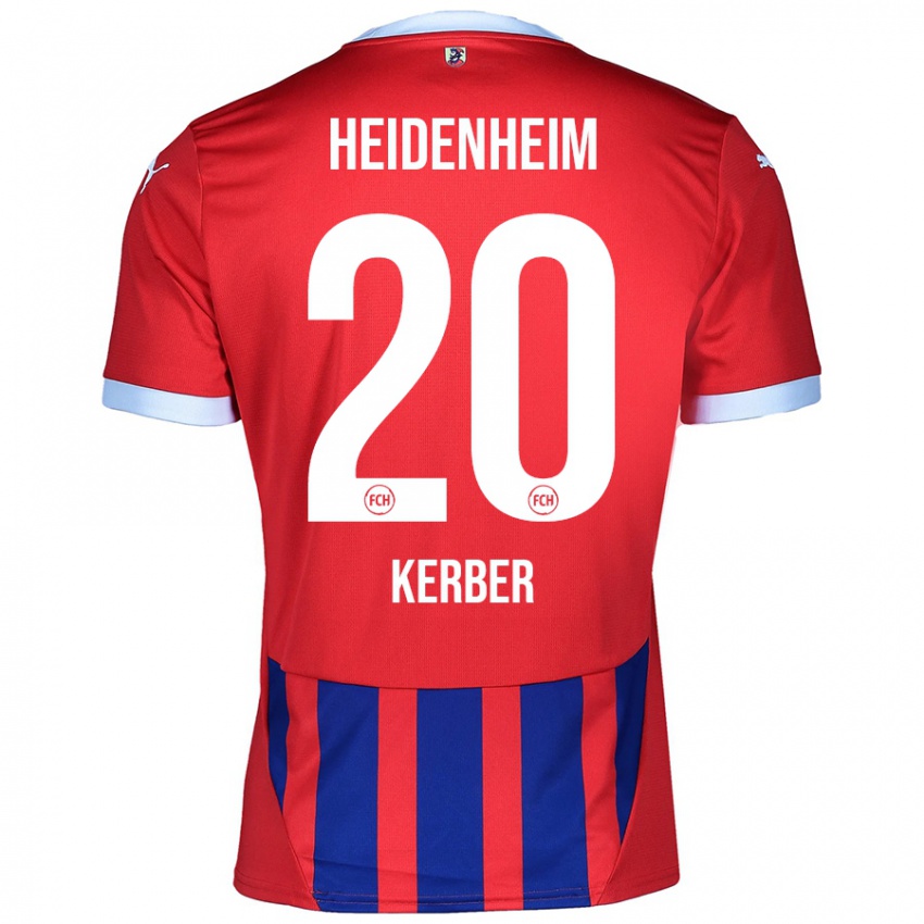 Férfi Luca Kerber #20 Piros Kék Hazai Jersey 2024/25 Mez Póló Ing