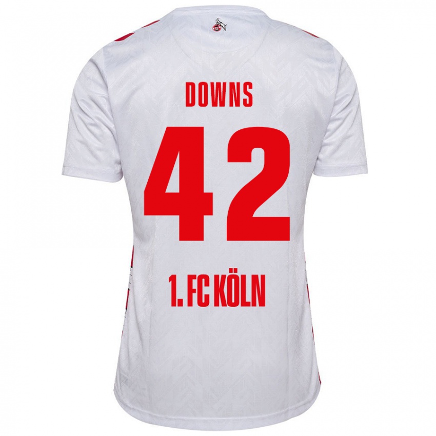 Férfi Damion Downs #42 Fehér Piros Hazai Jersey 2024/25 Mez Póló Ing