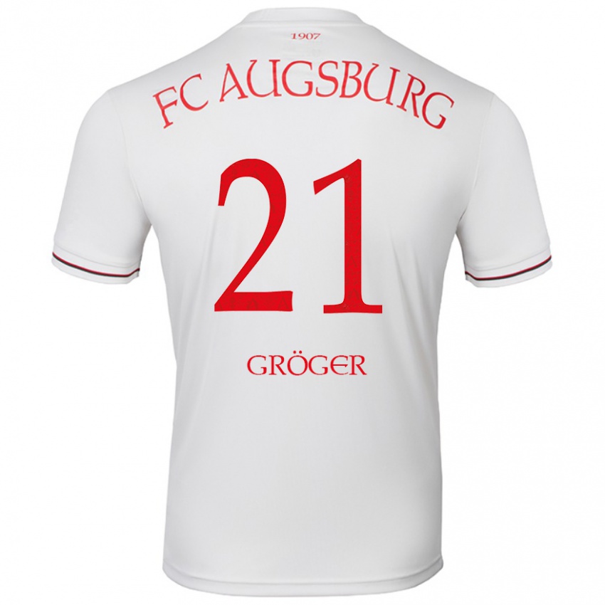 Férfi Elias Gröger #21 Fehér Hazai Jersey 2024/25 Mez Póló Ing