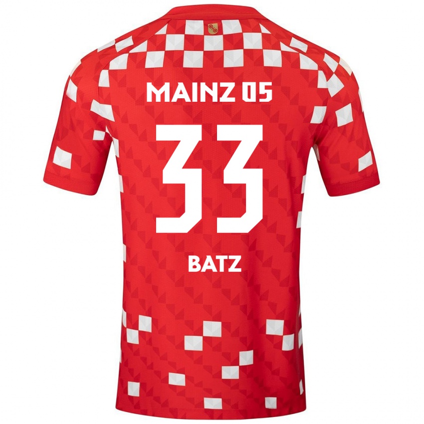 Férfi Daniel Batz #33 Fehér Piros Hazai Jersey 2024/25 Mez Póló Ing