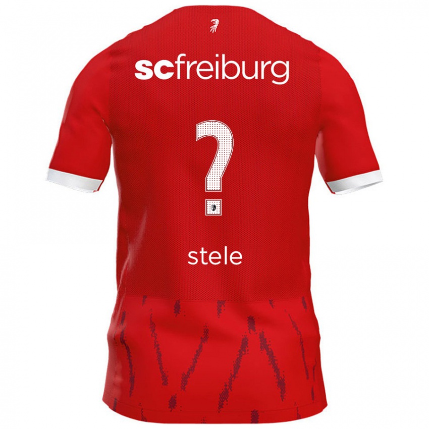 Férfi Konstantin Stele #0 Piros Hazai Jersey 2024/25 Mez Póló Ing