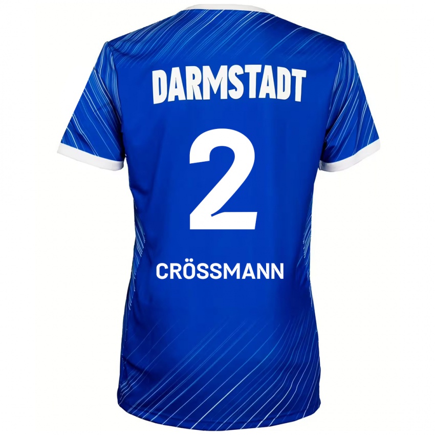 Férfi Elias Crößmann #2 Kék Fehér Hazai Jersey 2024/25 Mez Póló Ing