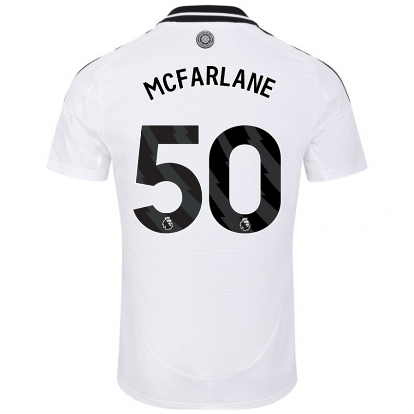 Férfi Callum Mcfarlane #50 Fehér Hazai Jersey 2024/25 Mez Póló Ing