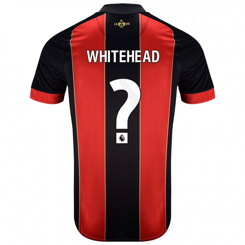 Férfi Tommy Whitehead #0 Piros Fekete Hazai Jersey 2024/25 Mez Póló Ing