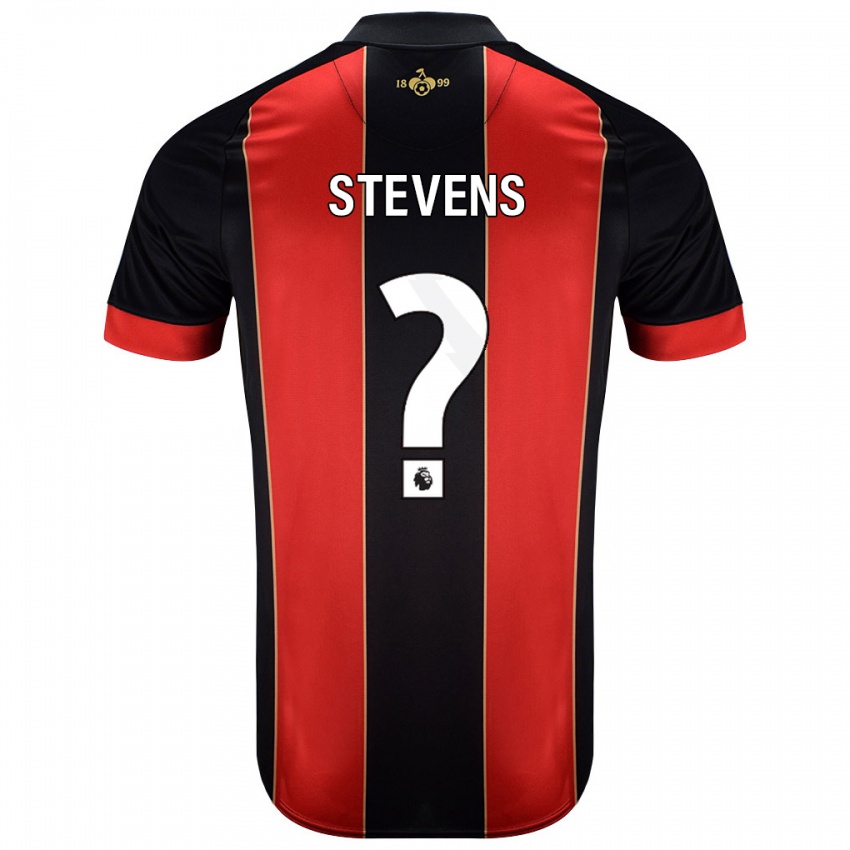 Férfi Charlie Stevens #0 Piros Fekete Hazai Jersey 2024/25 Mez Póló Ing