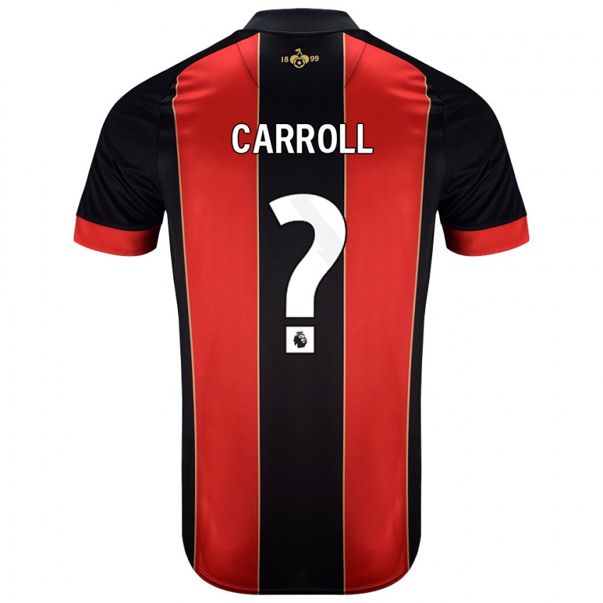 Férfi Ryan Carroll #0 Piros Fekete Hazai Jersey 2024/25 Mez Póló Ing